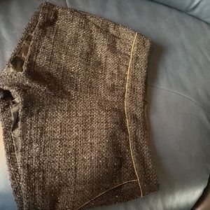 Black tweed shorts